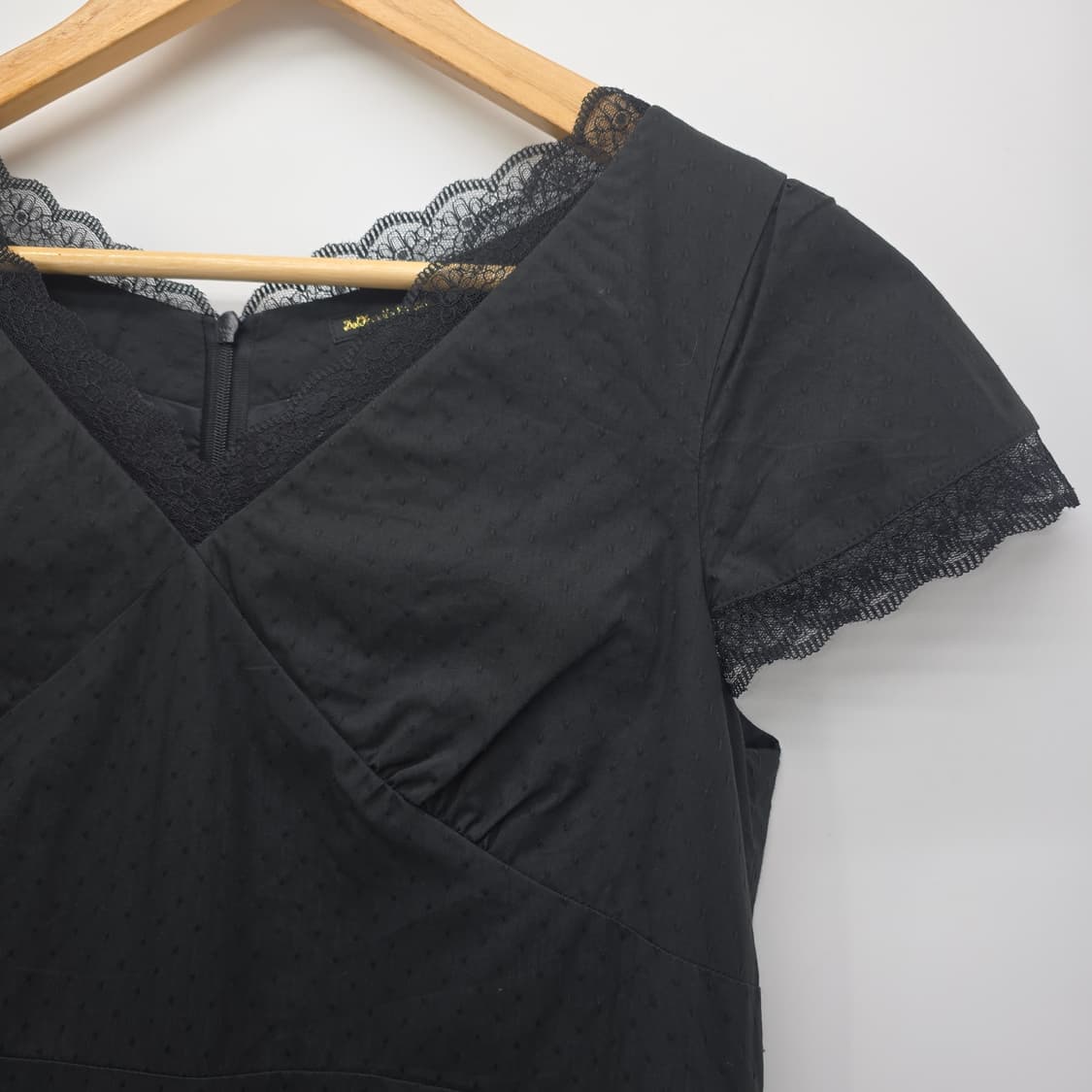 일본 빈티지 레이스 포인트 블랙 원피스 상품이미지5