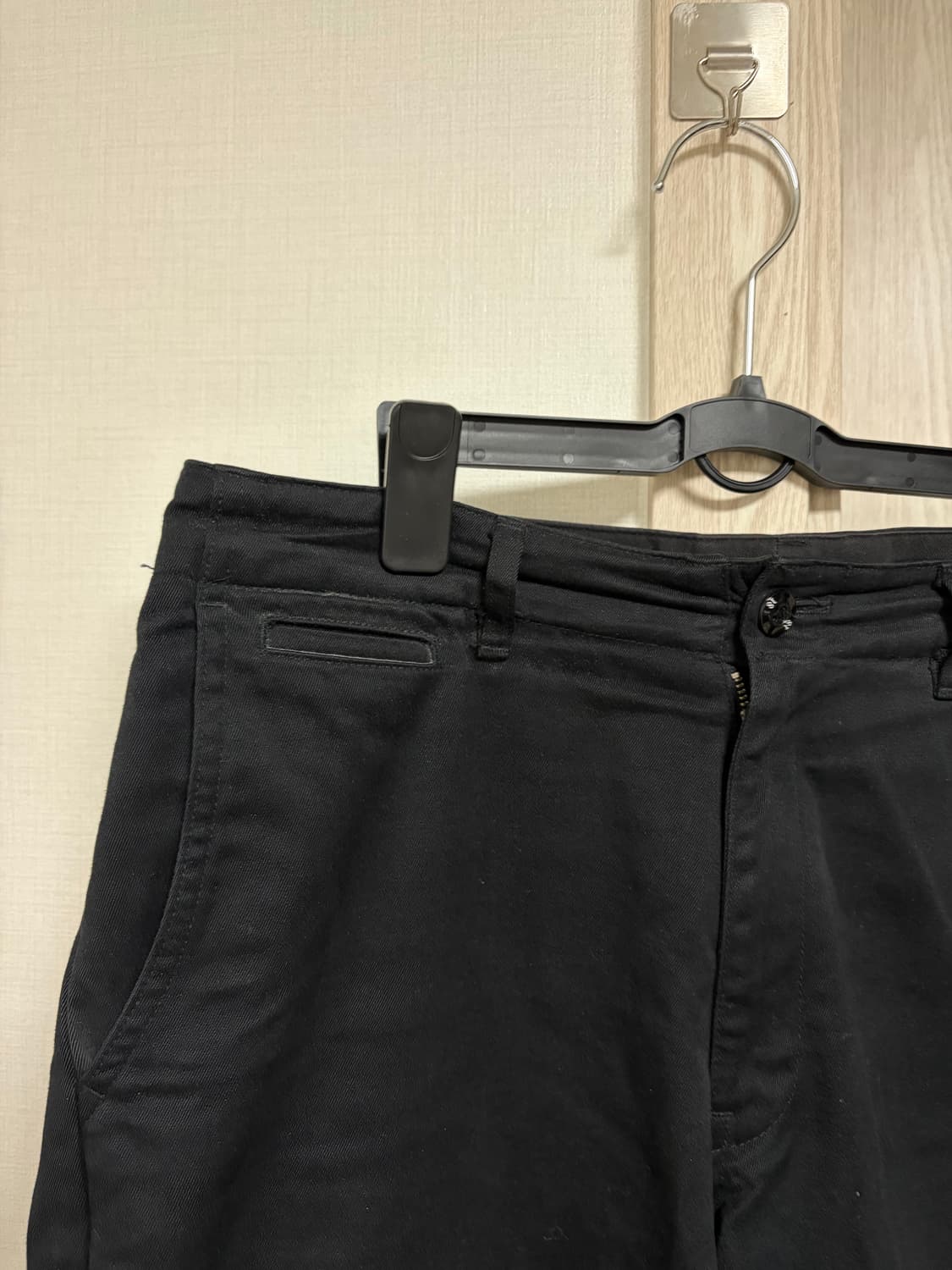 네이버후드 23SS 클래식핏 치노팬츠 블랙 M 상품이미지5