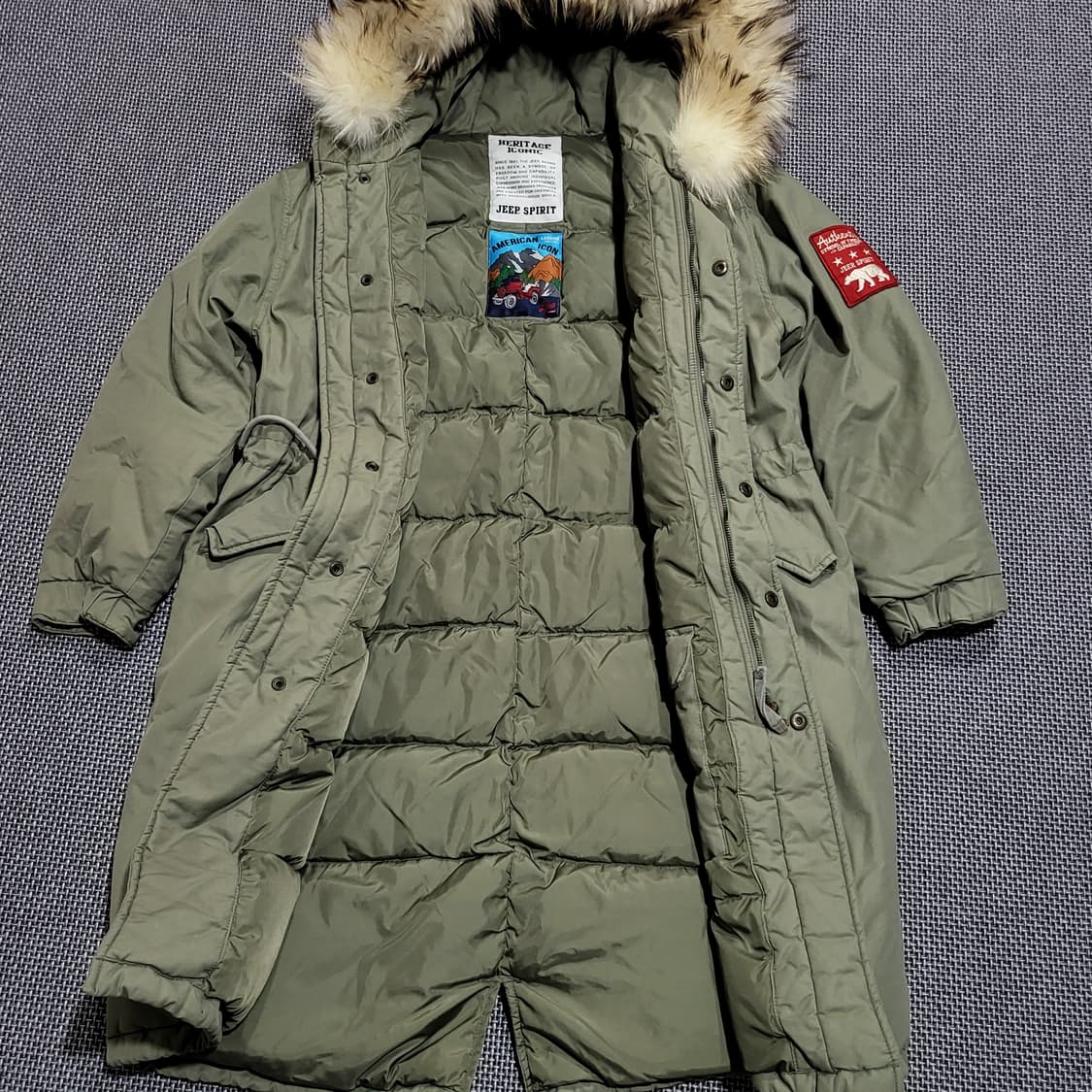 (공용) jeep 지프 폴라베어 덕다운 야상 패딩 (S/90-95) 상품이미지2