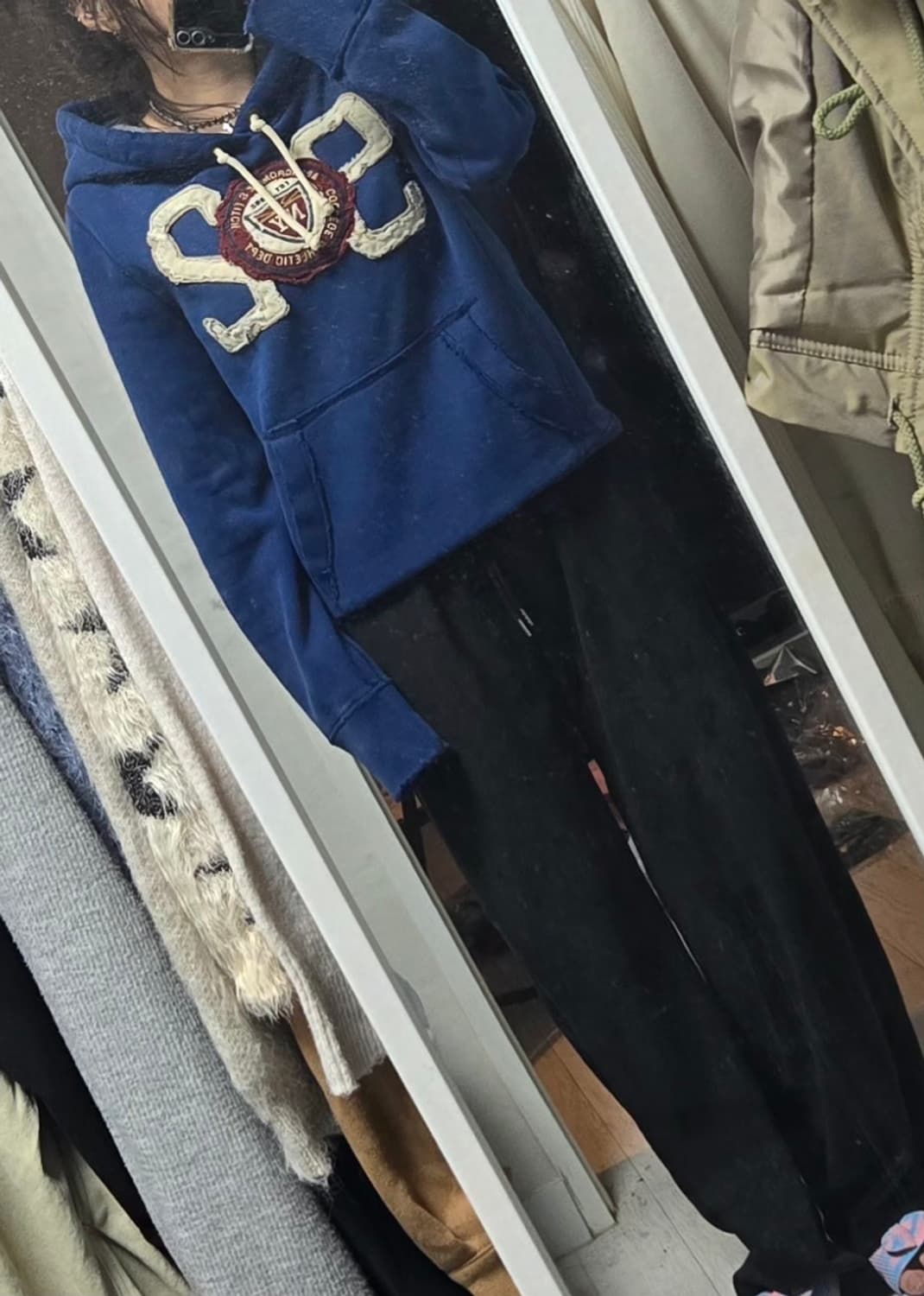 아베크롬비 딥블루 후드 상품이미지2