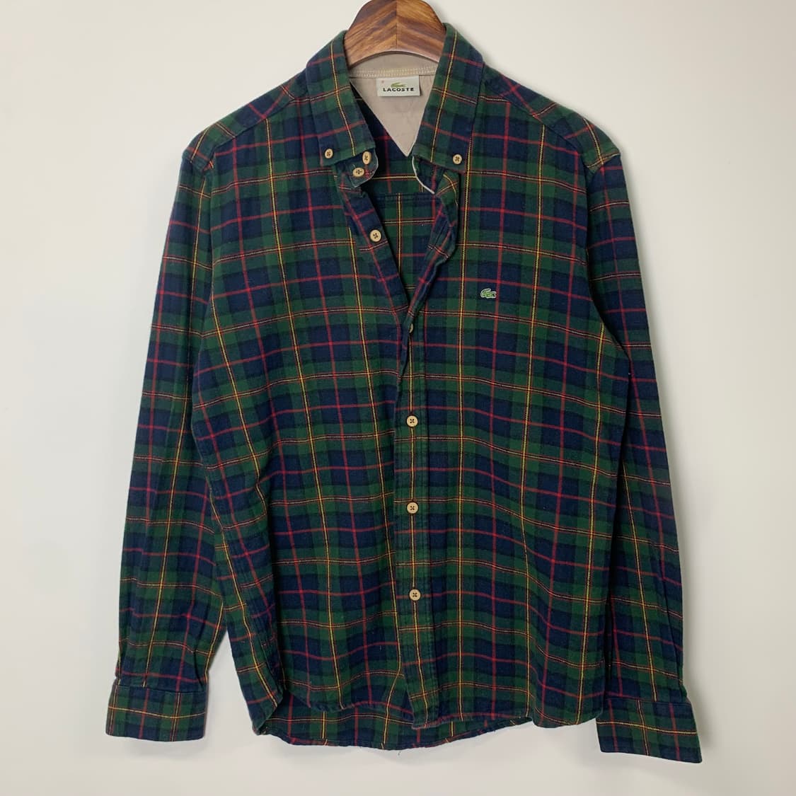 라코스테 자수로고 글렌체크 셔츠 상품이미지2