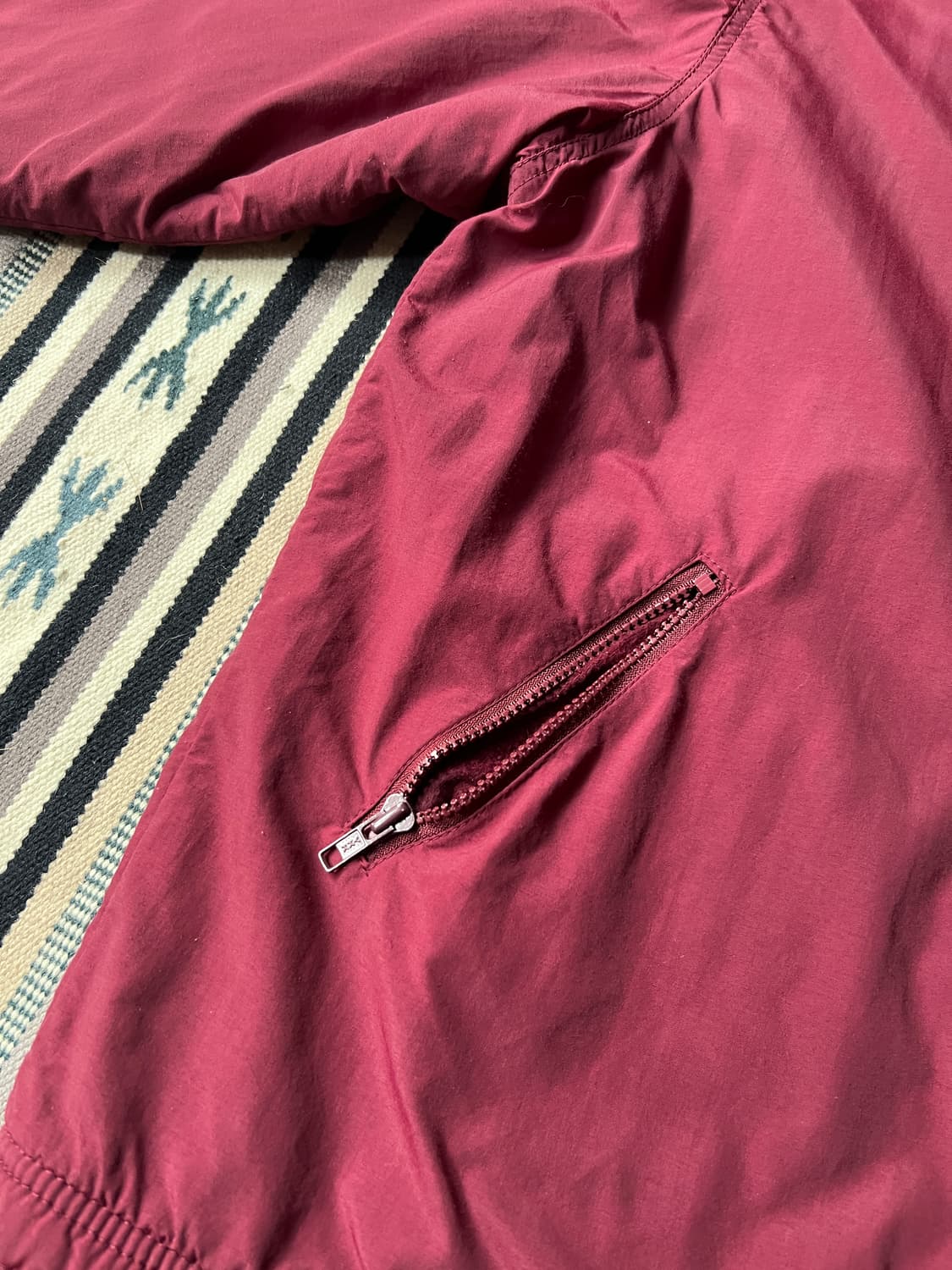 [XL]90's 엘엘빈 USA 나바호 플리스 라이닝 웜업 자켓 상품이미지4