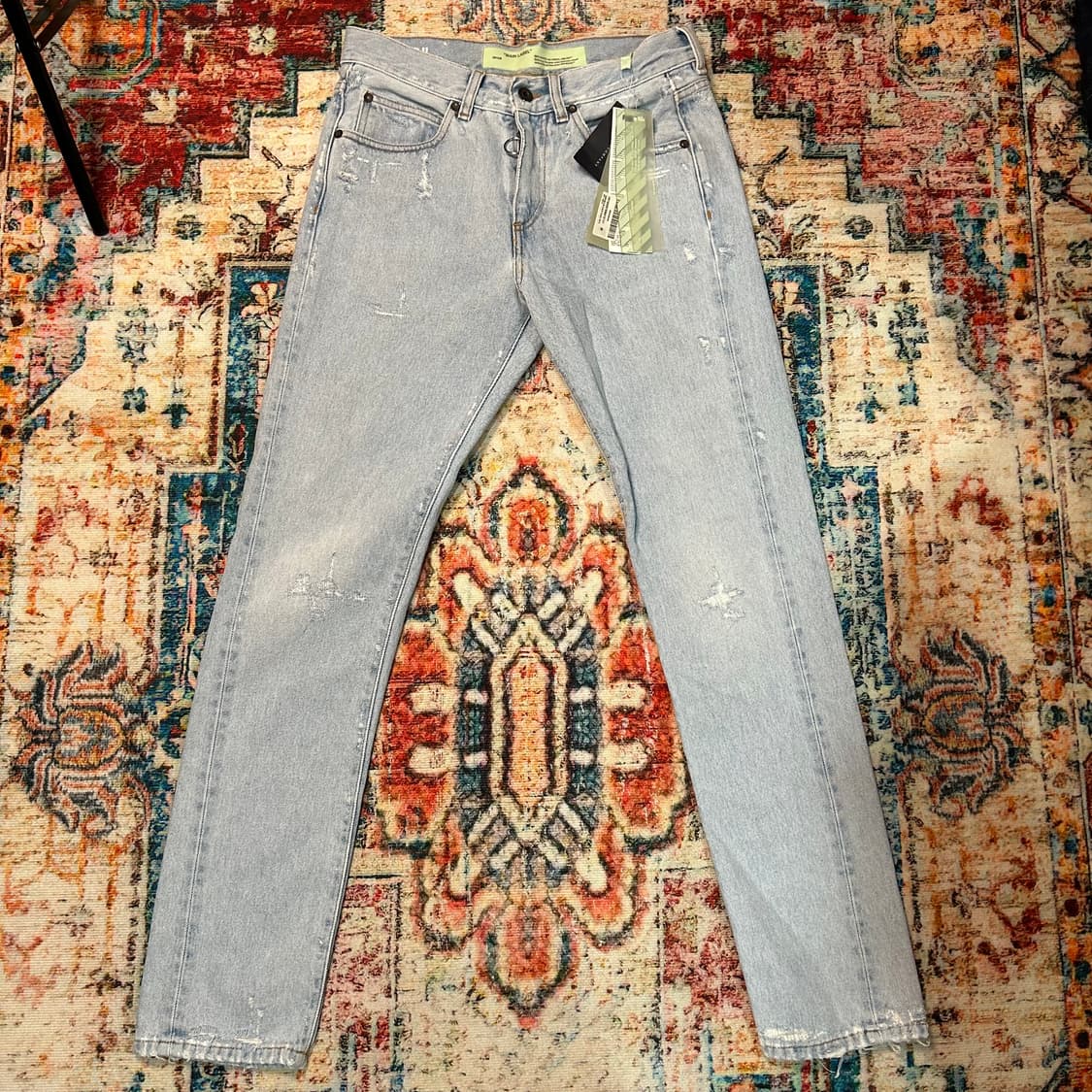 [29] ✨새상품✨오프화이트 슬림핏 디스 데님팬츠  상품이미지1