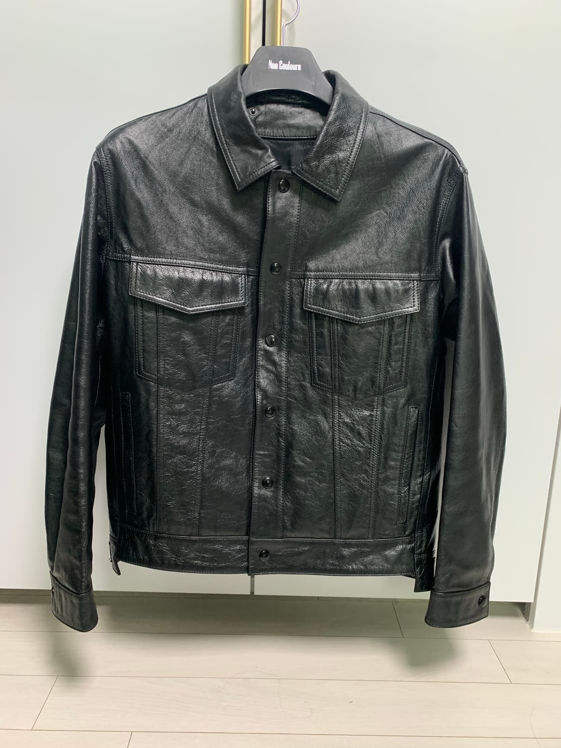 솔리드옴므 레더 트러커 자켓 상품이미지1