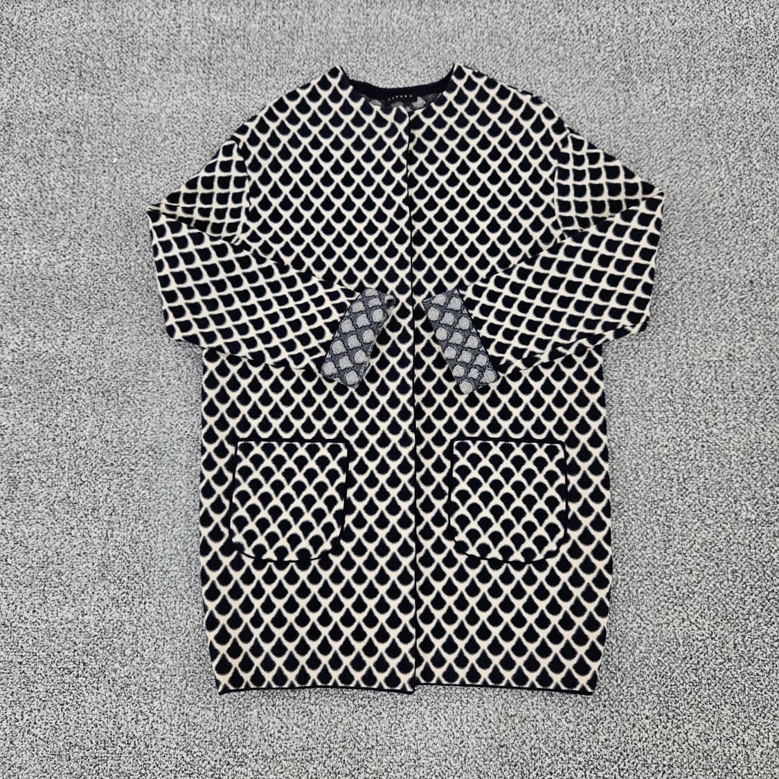 [실측확인] 시슬리 여성물방울 패턴 니트 가디건1104JM2 상품이미지1