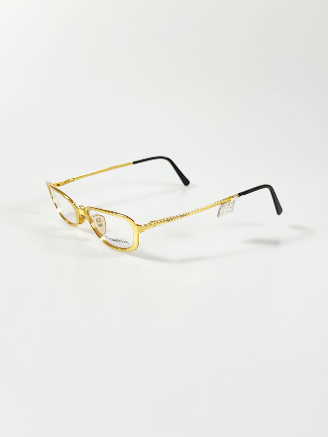 돌체앤가바나 골드 메탈 슬림 스퀘어 빈티지 안경 상품이미지3