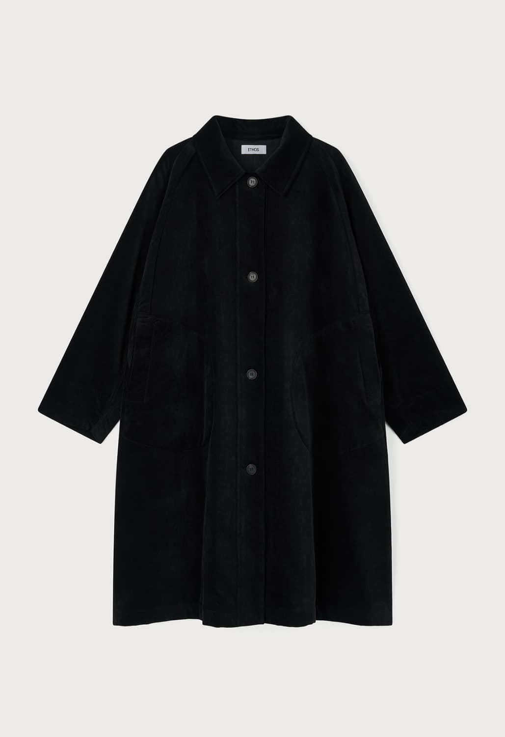 ethos  레글런 벨벳 코트 상품이미지1
