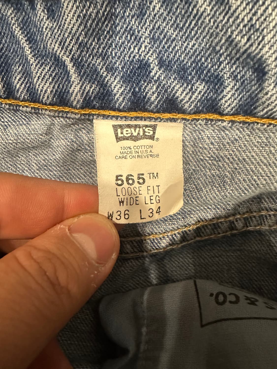 빈티지 90s 565 리바이스 565 데님팬츠  상품이미지3