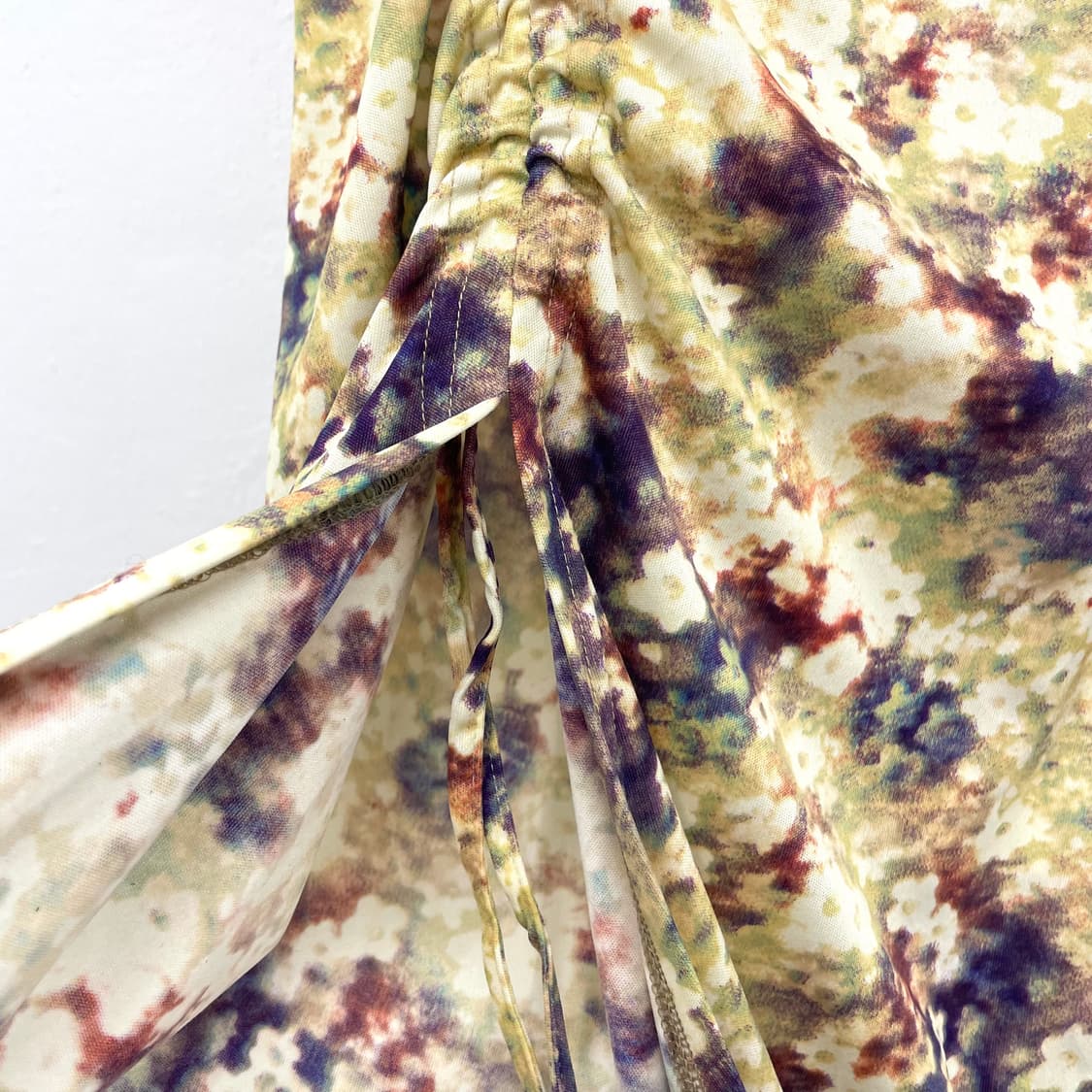 yellow floral draped skirt 상품이미지2