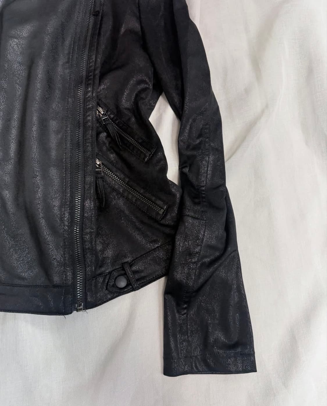 Semi crop Leather jacket 상품이미지3