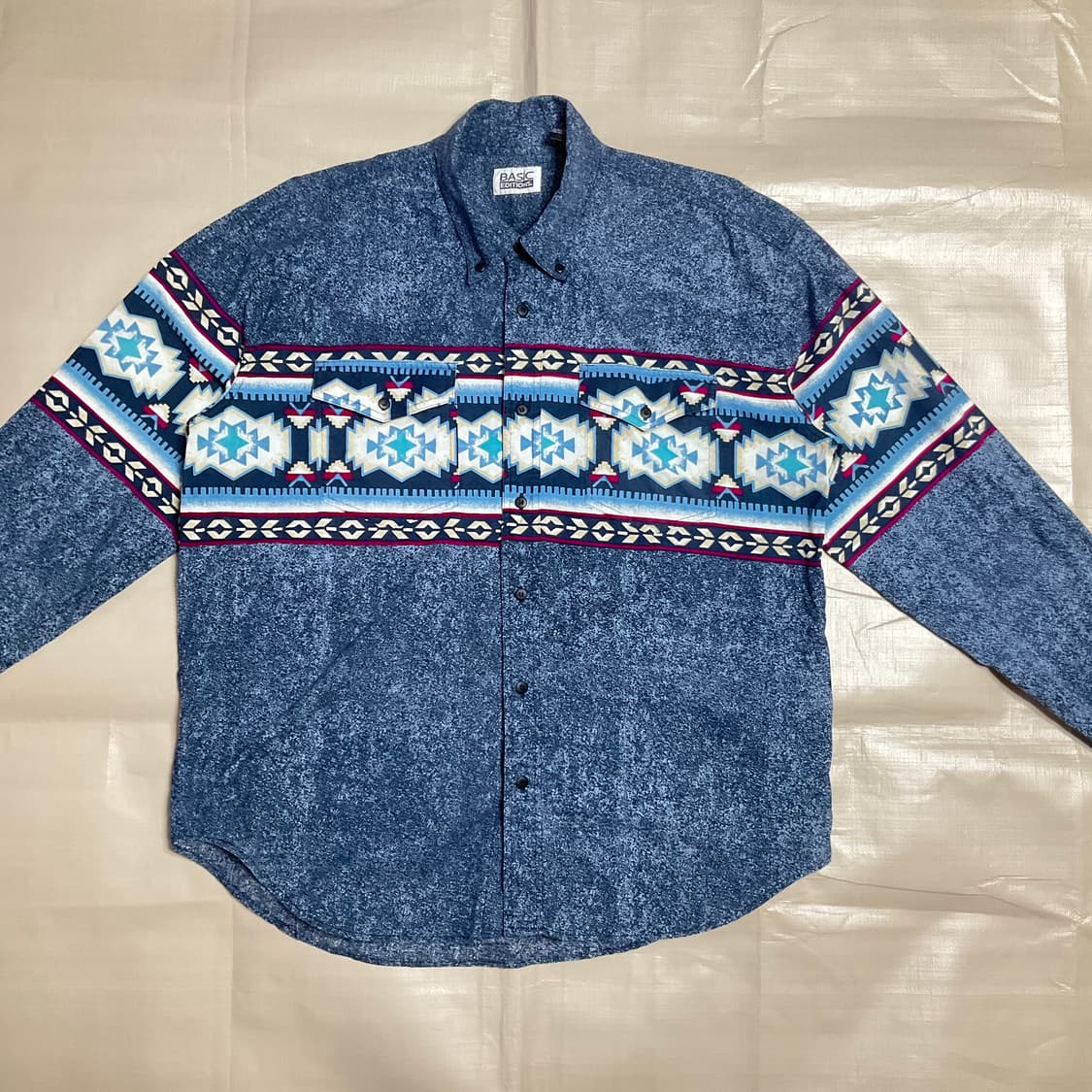 빈티지 나바호 패턴 셔츠 L 상품이미지2