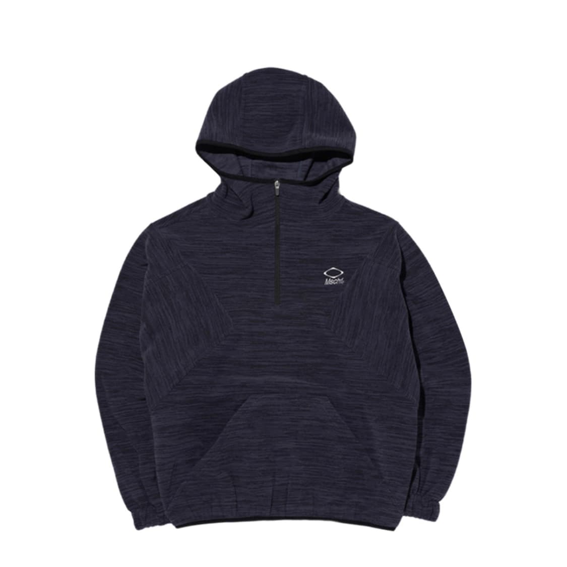 미스치프 컬러 블락드 플리스 아노락 차콜 블루 상품이미지1