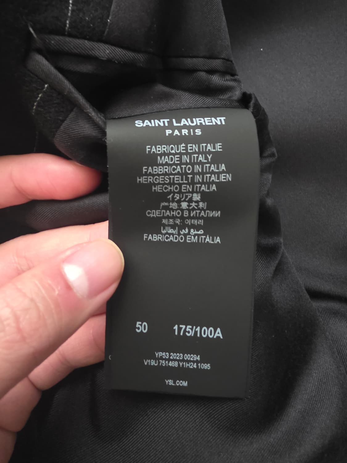 생로랑 싱글 핀스트라이프 울 블레이저 상품이미지4