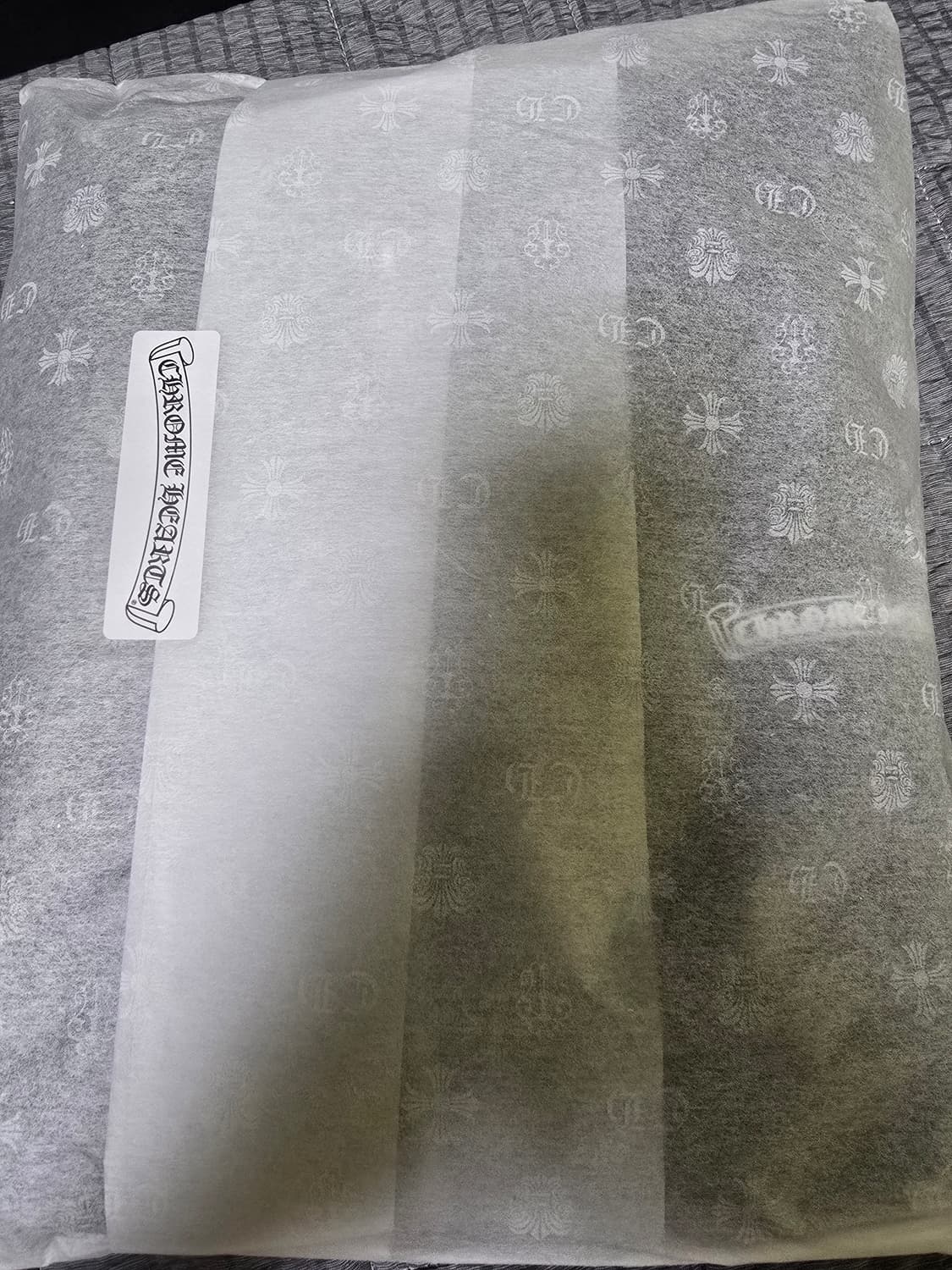 [L] 크롬하츠 스크롤로고 플리스 후드집업 블랙 L 상품이미지3