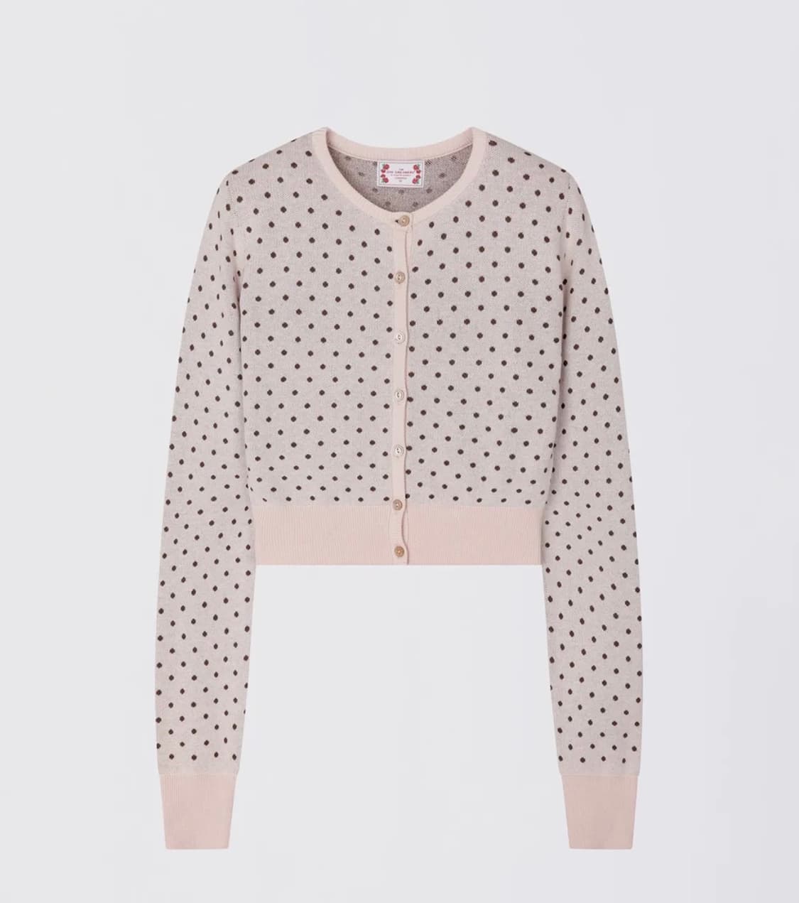 스컬프터 도트 가디건 핑크 상품이미지1