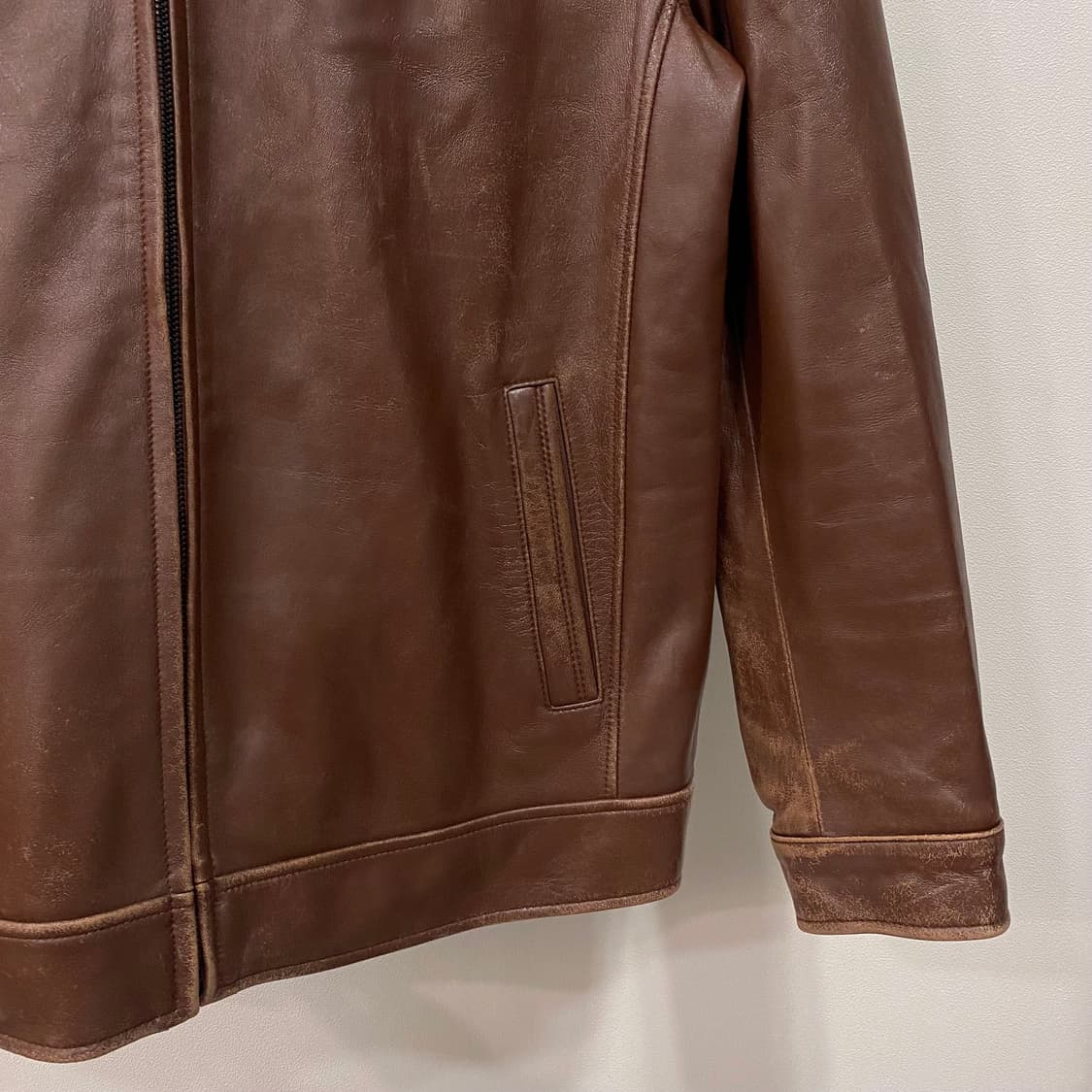 쉐비뇽 90s 양가죽 집업 자켓 상품이미지5