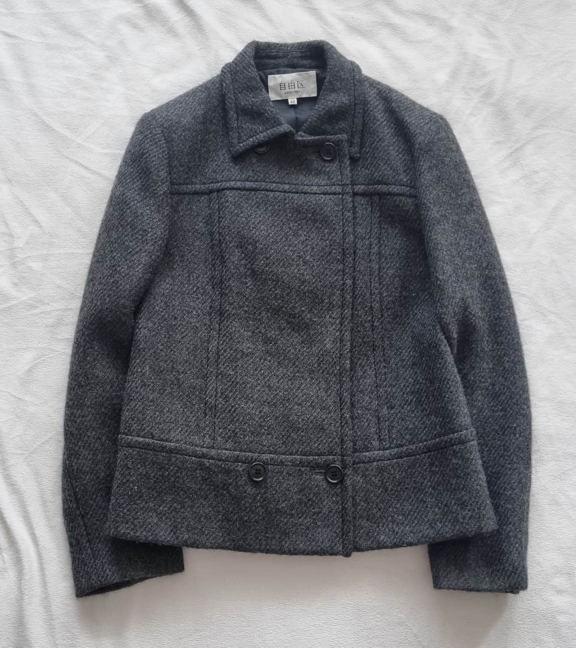 빈티지 모리걸 하구미 그레이 코트 상품이미지1