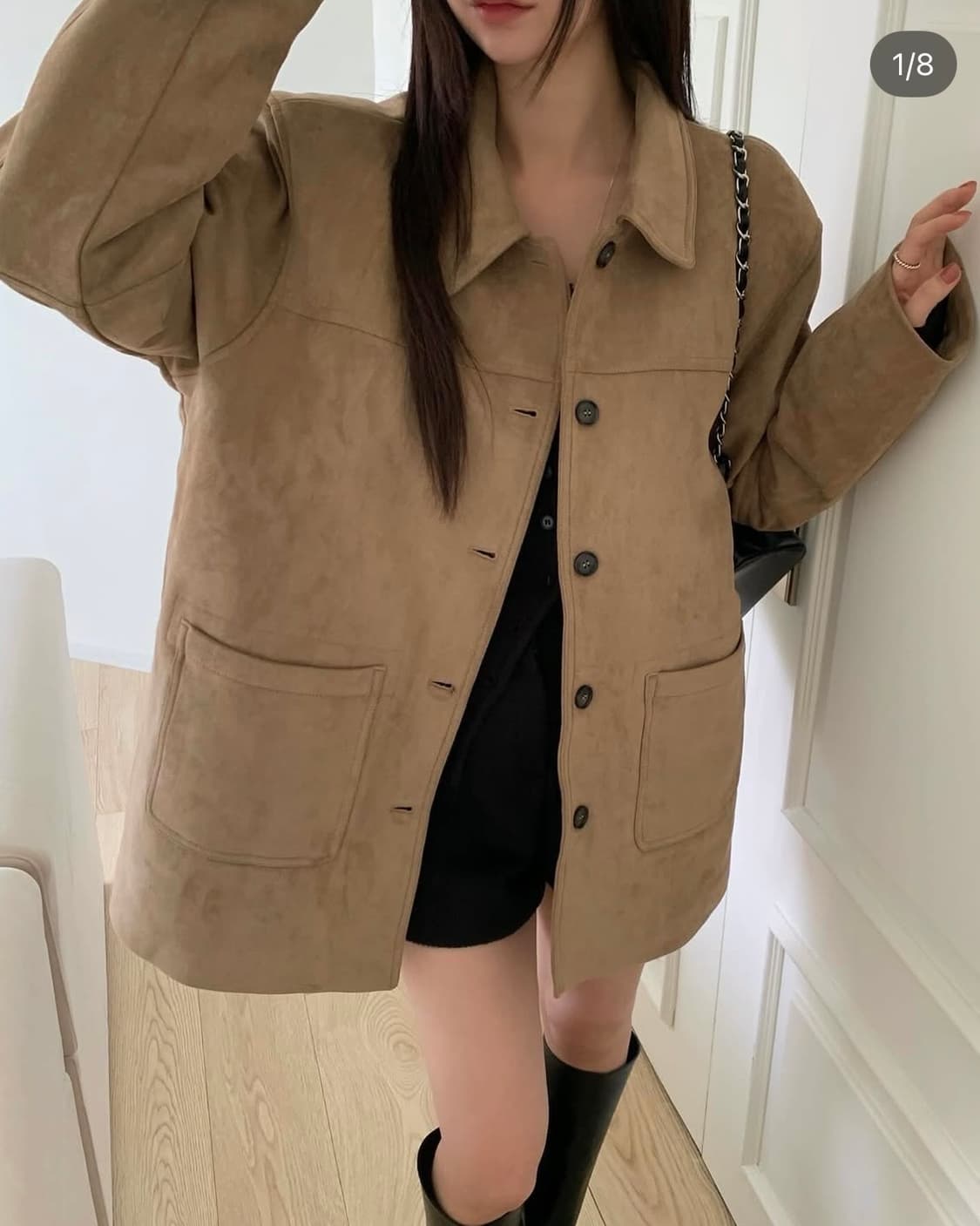 주드 누빔 안감 하프코트 상품이미지2