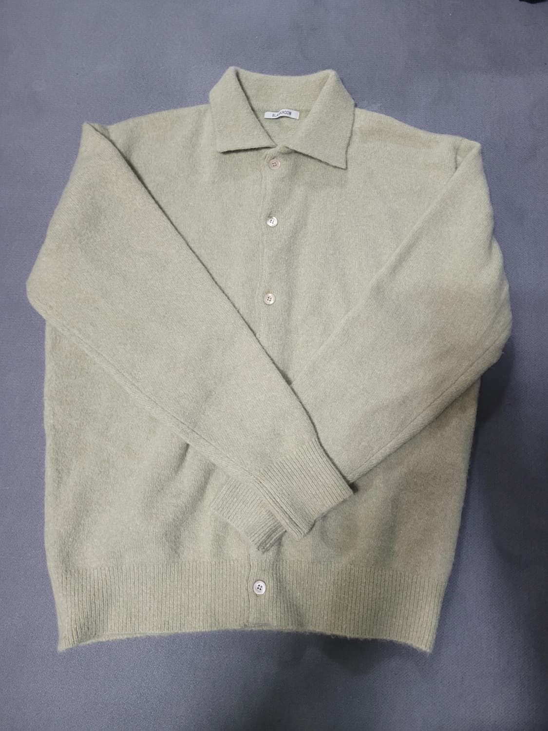 블랭크룸 알파카가디건 라임 옐로우 3 상품이미지2