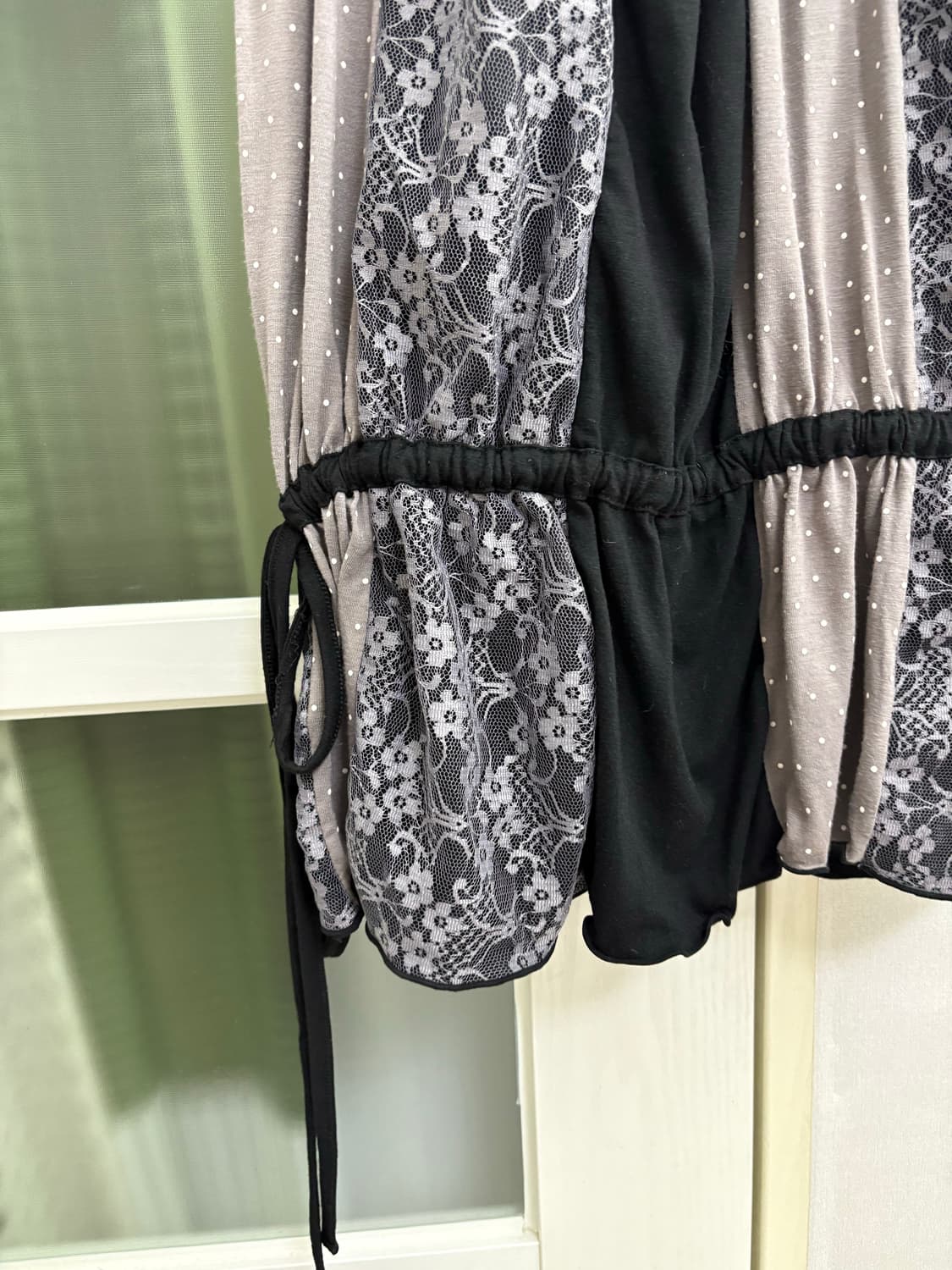 도트 레이스 슬리브리스 상품이미지6