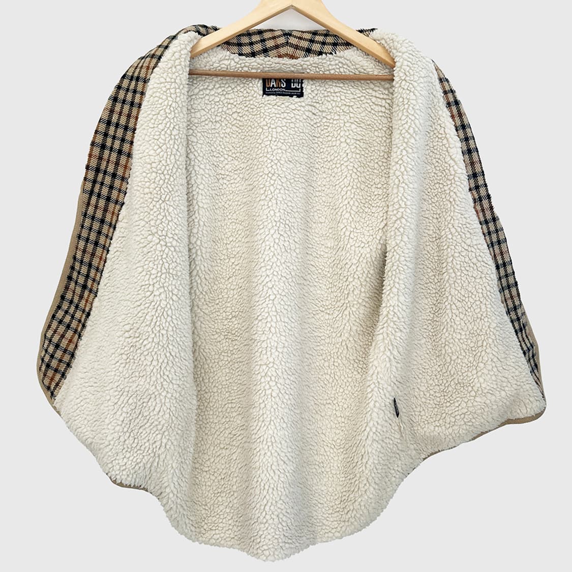 닥스 브리티시 체크 양털 더플 토글 베스트 자켓 조끼 공용 LL 상품이미지5