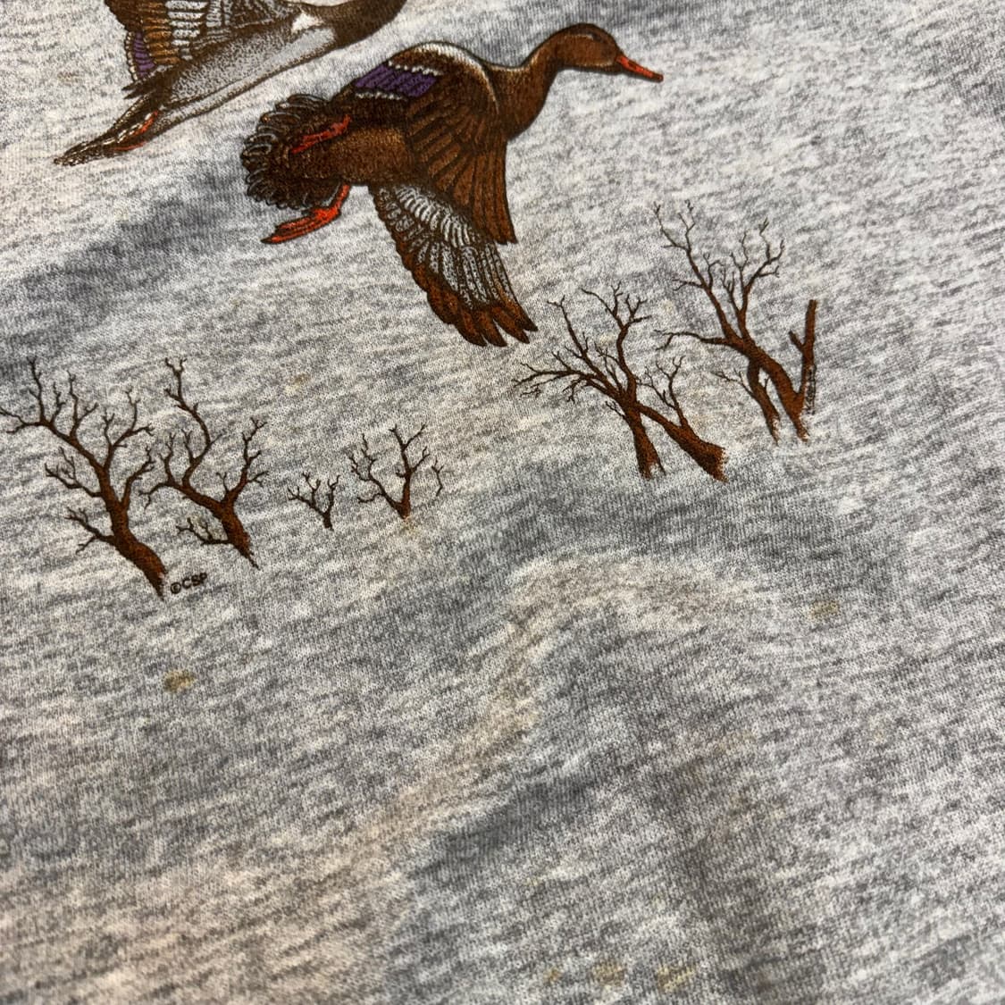 90s 빈티지 덕 헌팅 스웻셔츠 맨투맨 made in USA (L) 상품이미지3