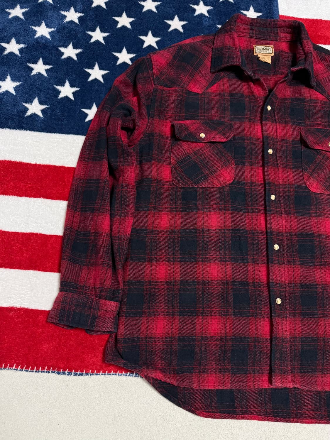 버팔로체크 플란넬 웨스턴 셔츠 SCHMIDT flannel shirt 상품이미지2