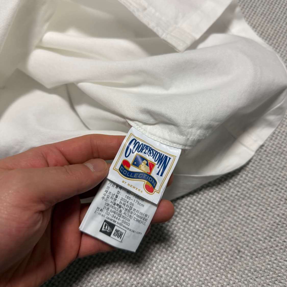 뉴에라 X 디스이즈네버댓 반팔 셔츠 화이트 상품이미지4