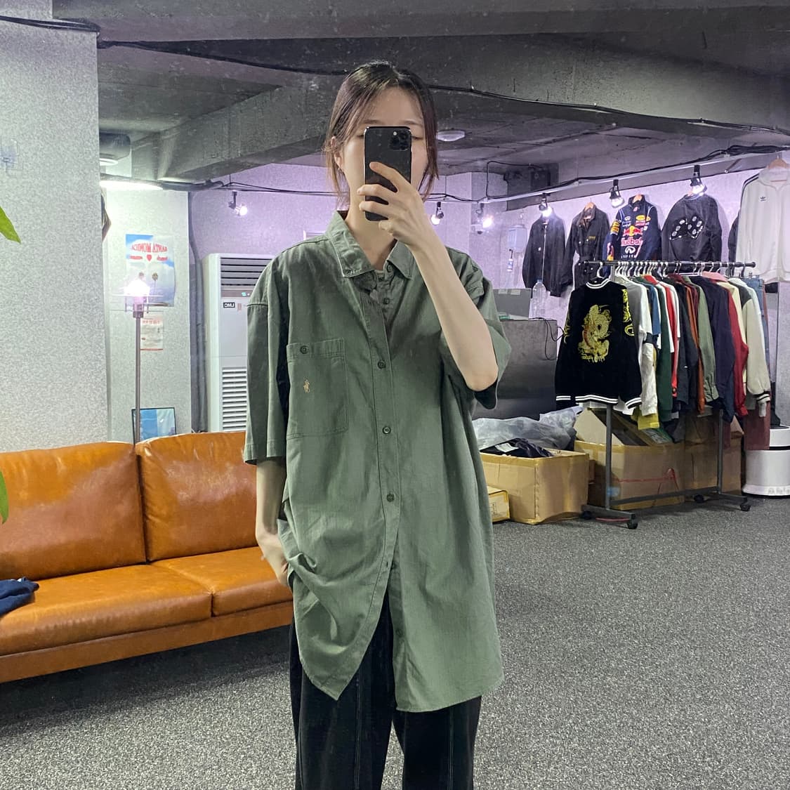 폴로 랄프로렌 애쉬그린 반팔셔츠 B2350 상품이미지1