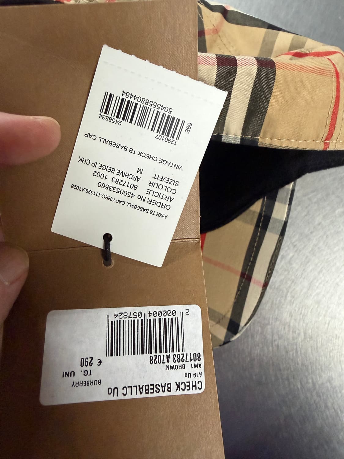 Burberry 버버리 모노그램 볼캡 모자 M 상품이미지6