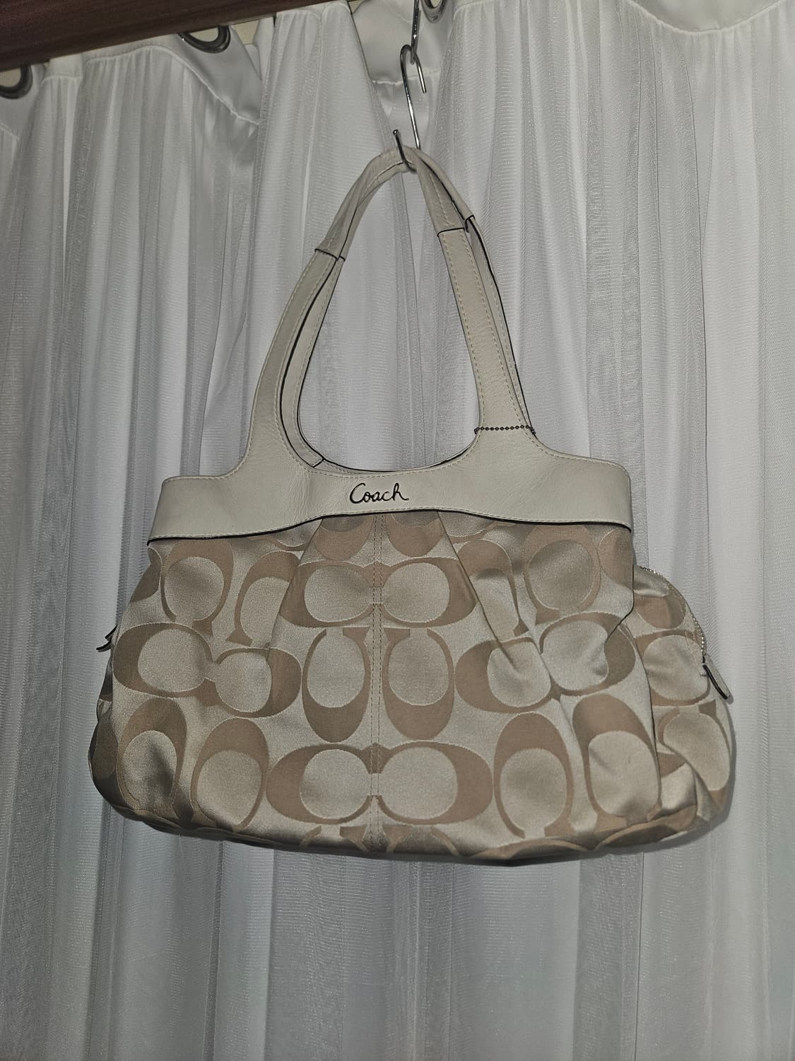 빈티지 오네갸루 밀크베이지 코치백 상품이미지3