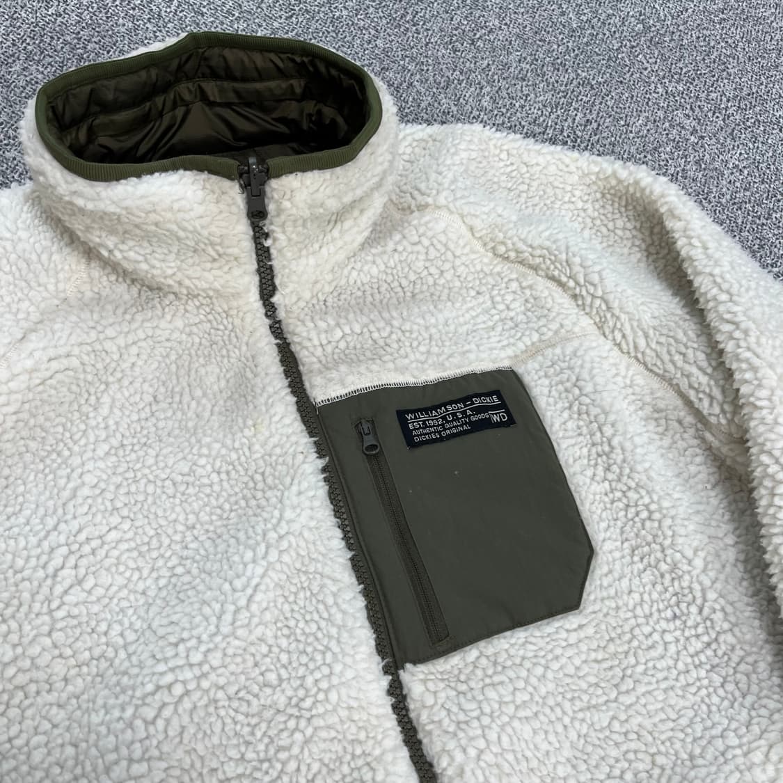 <디키즈 리버시블 플리스 카키 자켓> No.1367 상품이미지7