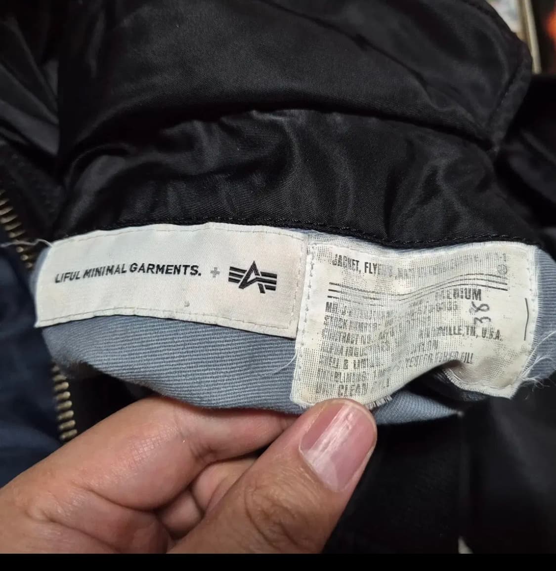 알파인더스트리 라이풀 MA-1 항공점퍼 M  상품이미지10