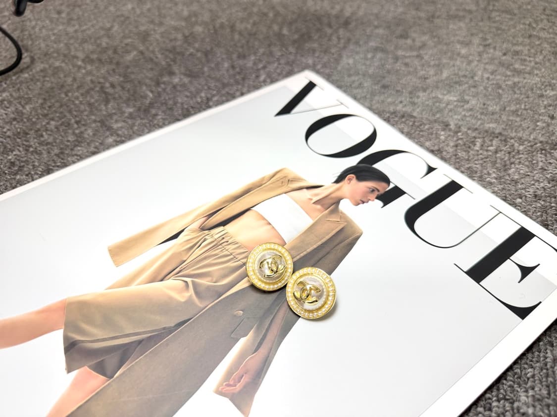 샤넬 진주 포인트 CC 이어링 상품이미지8