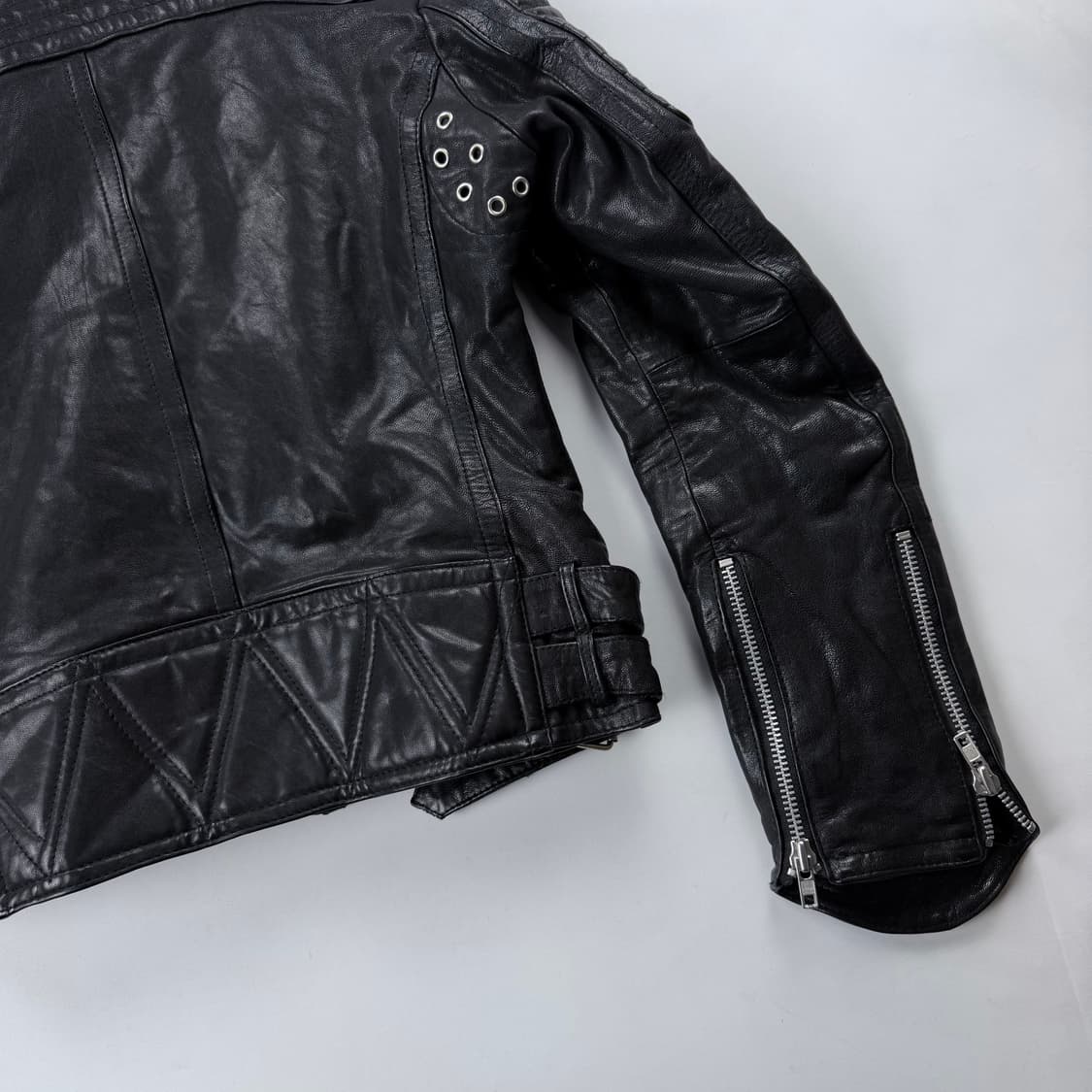 발망st 고트레더 바이커 자켓 상품이미지9