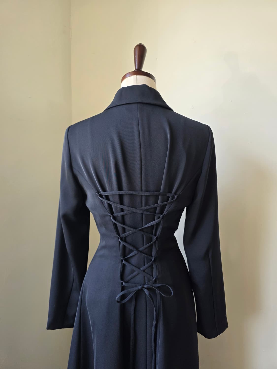 블랙 코르셋 포인트 롱 원피스 상품이미지3