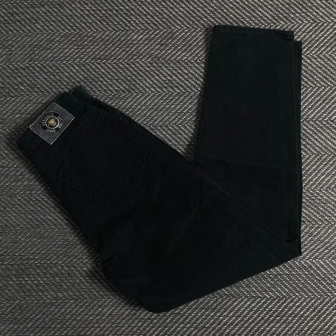 00s 베르사체 아카이브 와이드핏 블랙 데님 팬츠 y 3716 상품이미지1