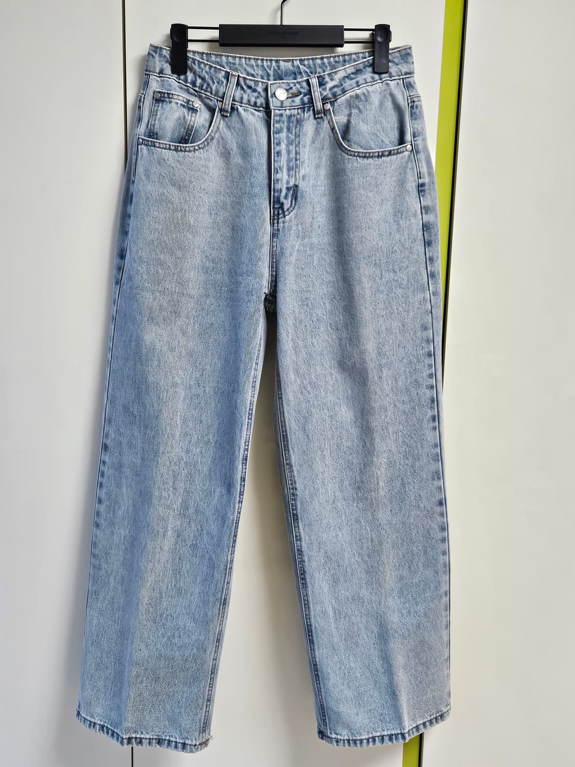 리메인세컨드 연청 청바지 와이드 데님 상품이미지2