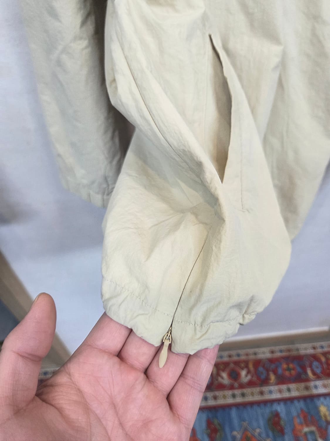 캉골 나일론 아노락 자켓 베이지 M 상품이미지6