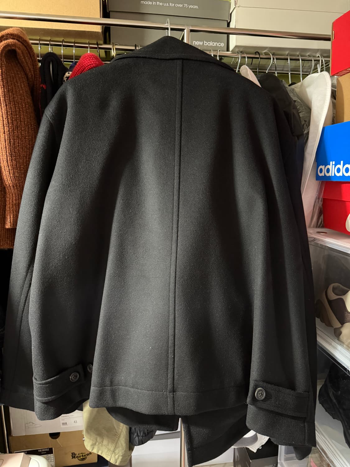 비슬로우 블랙 울 코트 상품이미지2