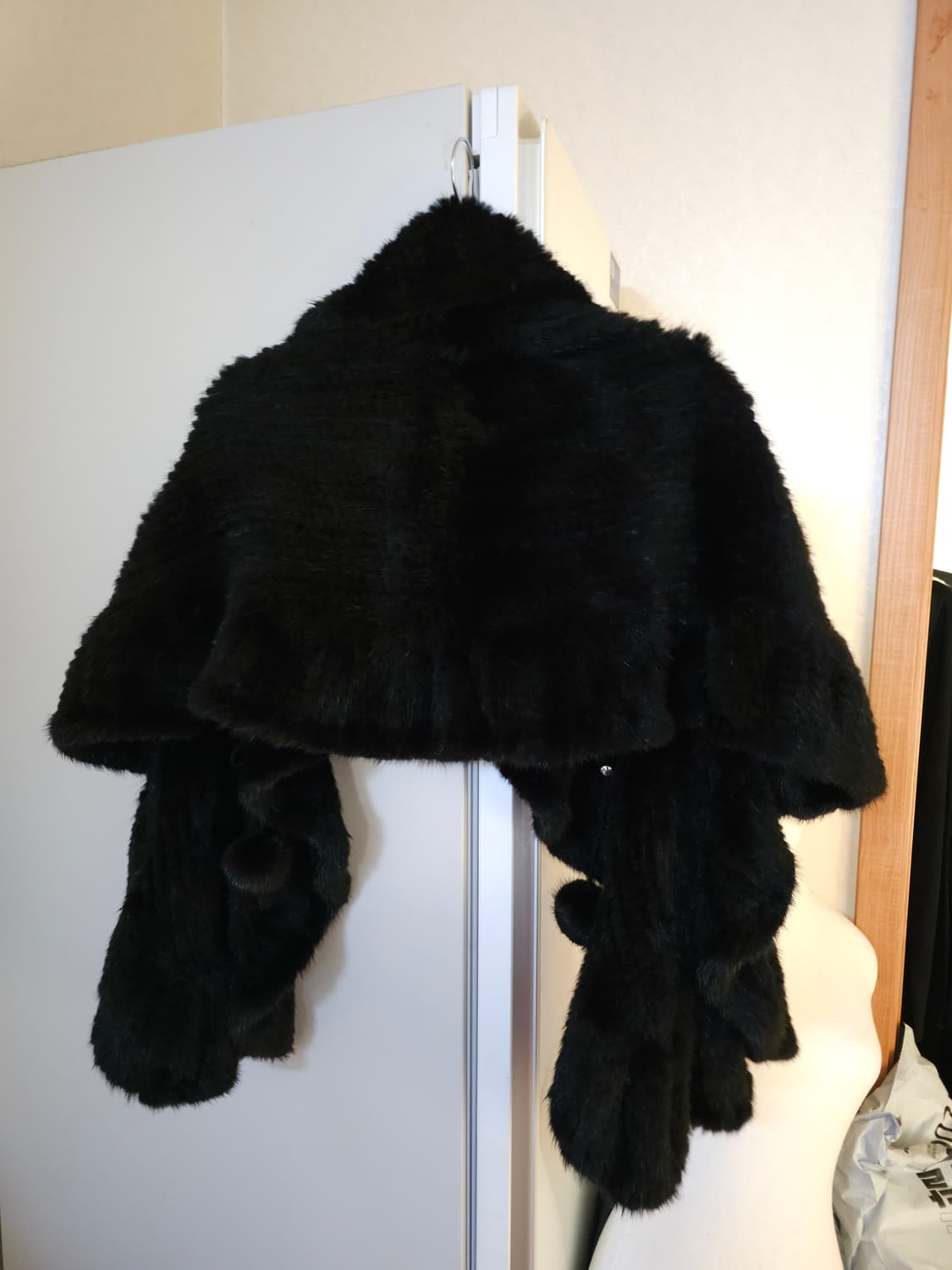 블랙 밍크 숄 볼레로 스타일 상품이미지5