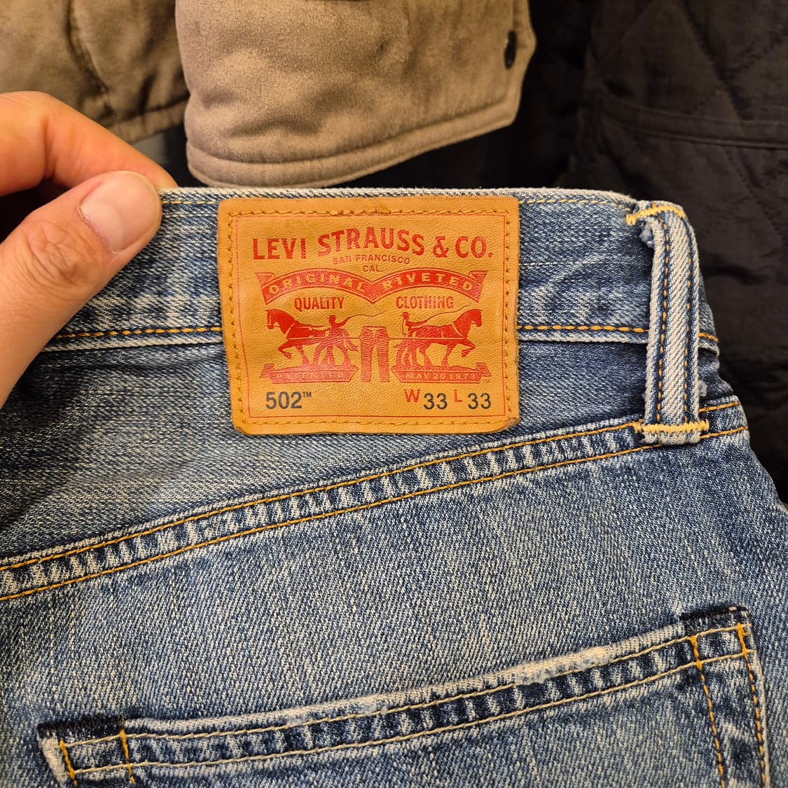 33인치 리바이스 502 워싱청바지  상품이미지3