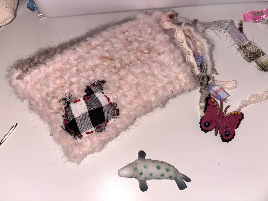 핸드메이드 뜨개 파우치 y2k 키치 갸루 상품이미지2