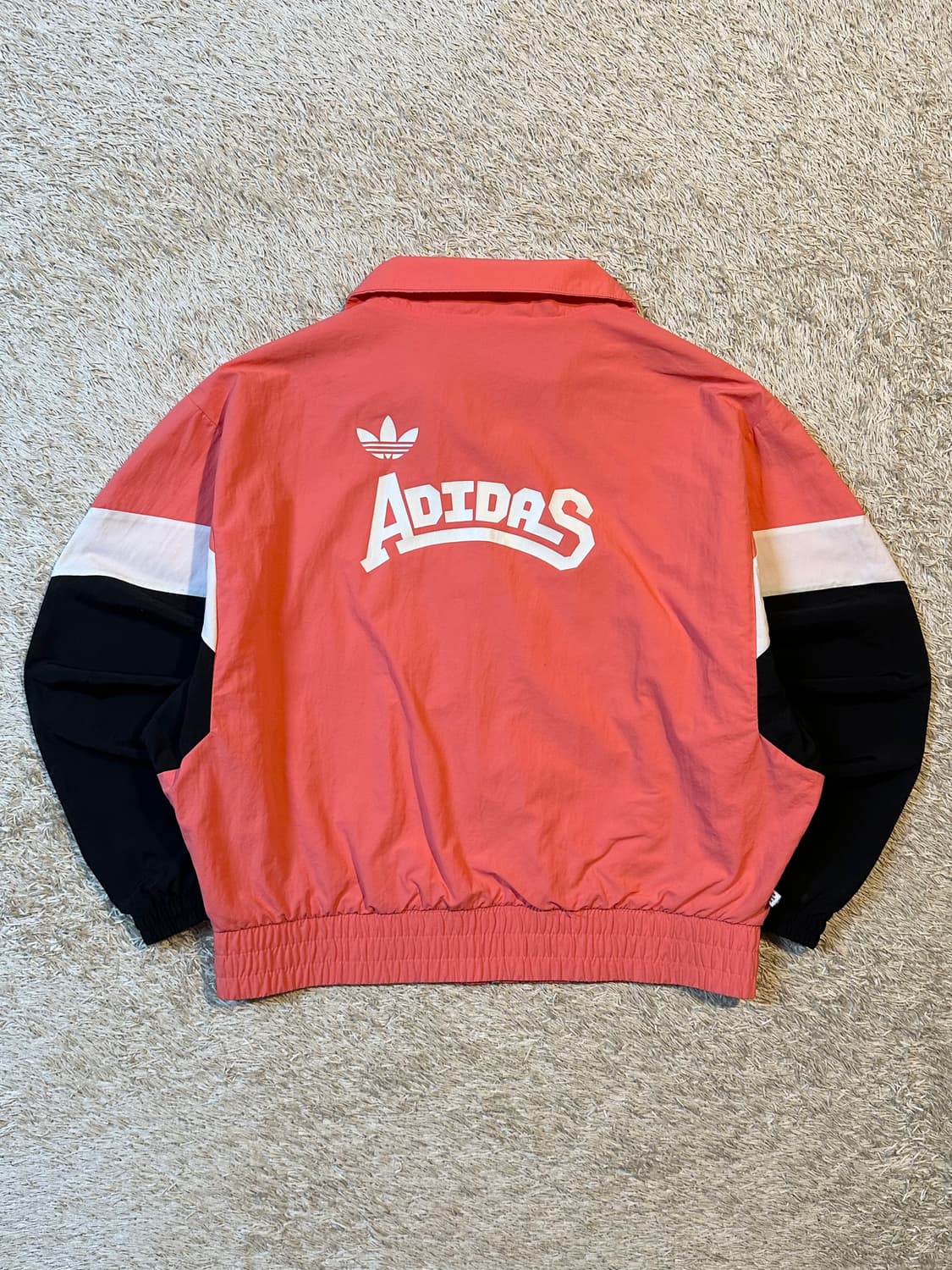 아디다스 ADIDAS 배색 우븐 바람막이 자켓 핑크 상품이미지3