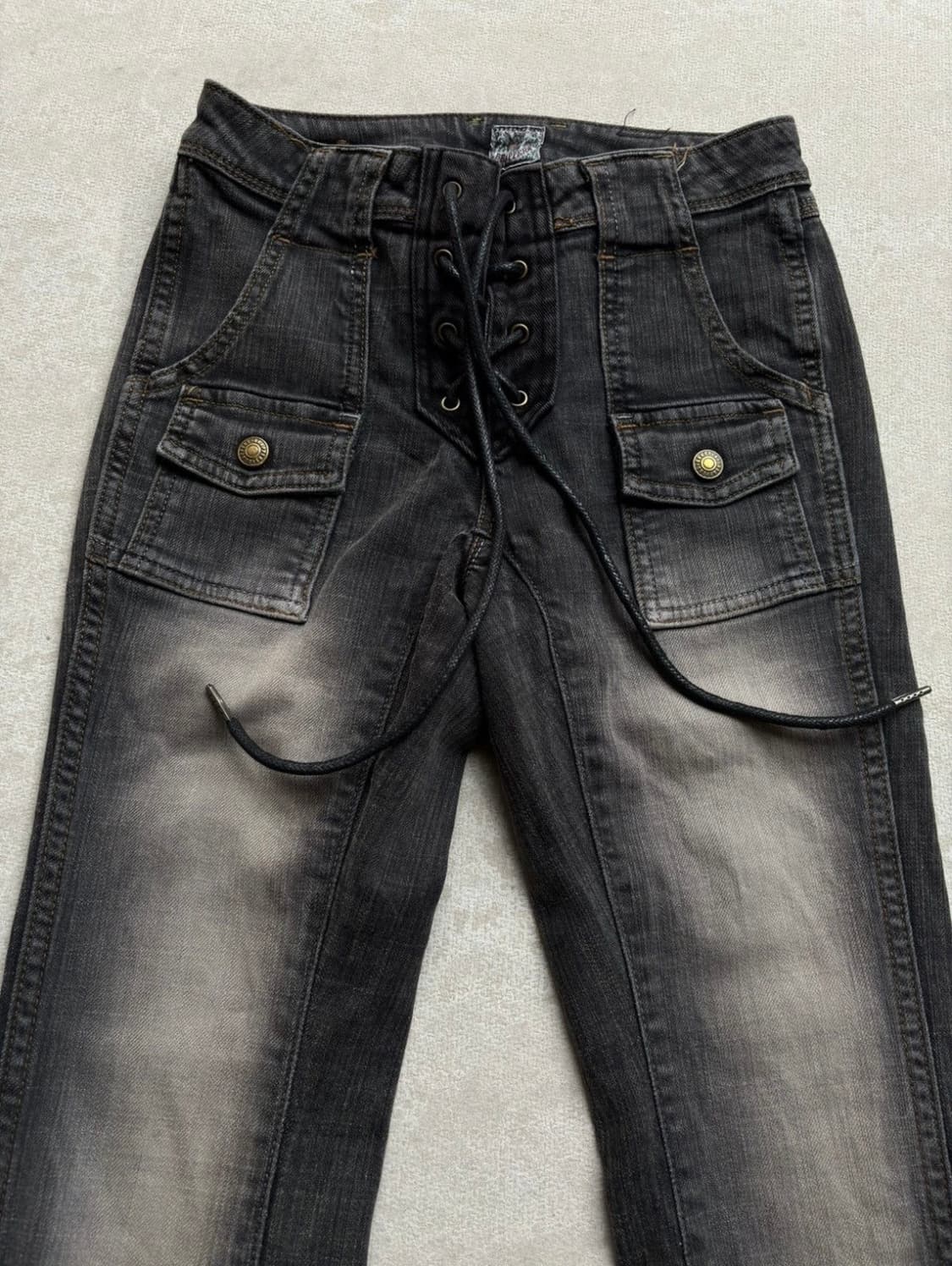 BRAPPERS 레이스업 플레어진 상품이미지1