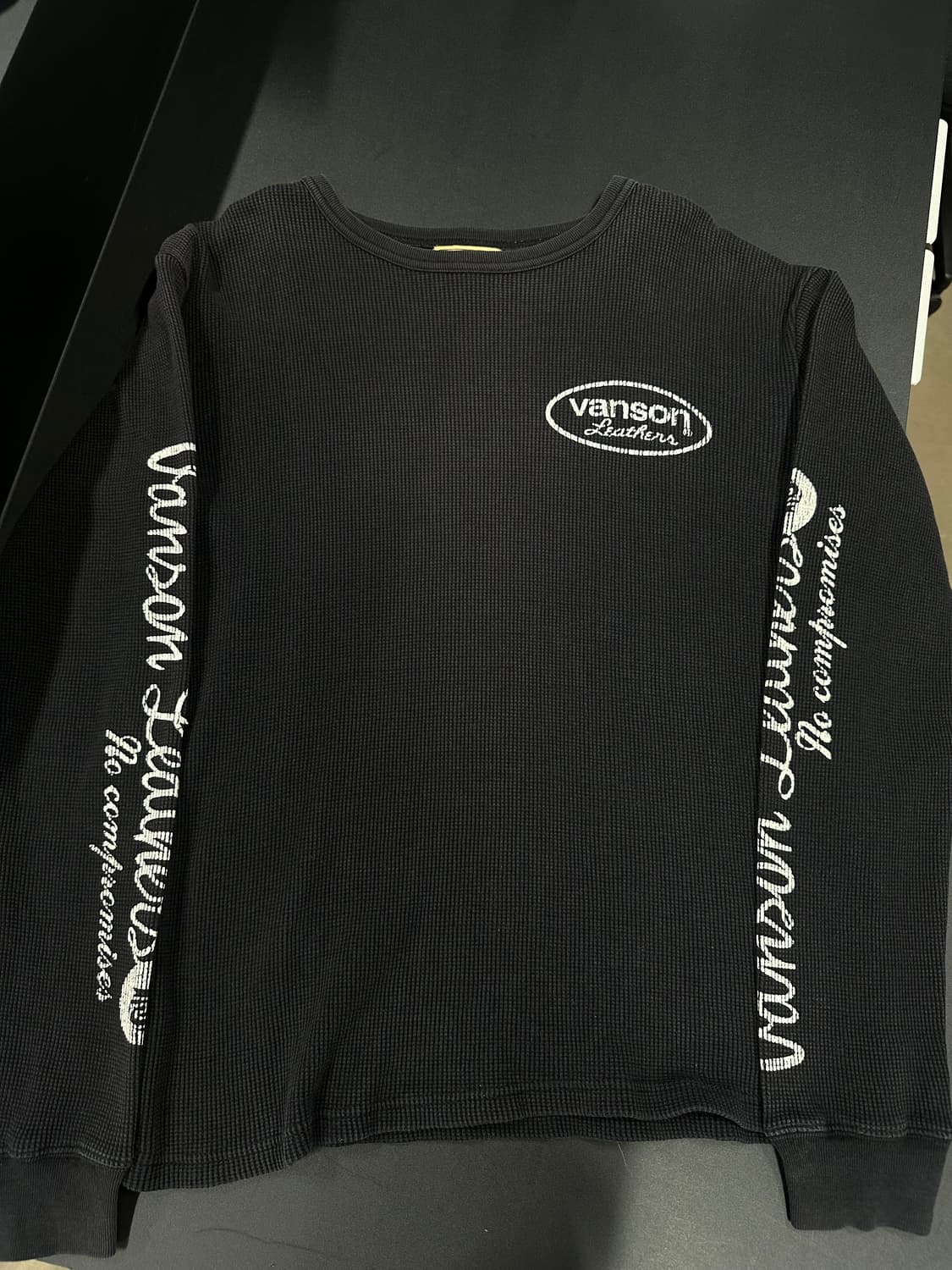 벤슨 모터사이클 백프린팅 와플 긴팔 슬리브 티셔츠 상품이미지5