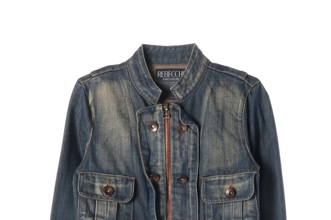 레베키진 꾸뛰르 빈티지 크롭 데님 자켓 상품이미지3