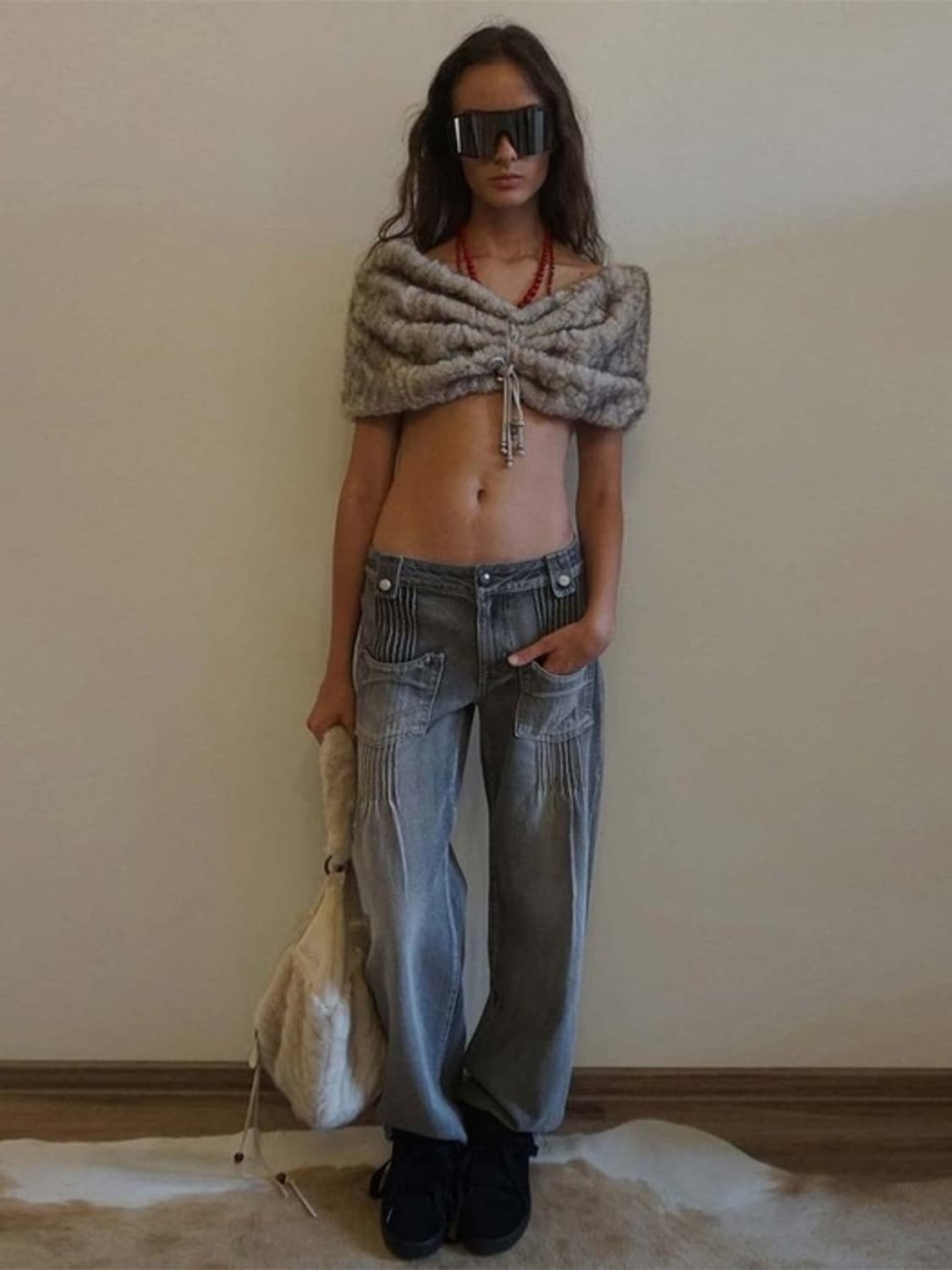 [S] 스컬프터 핀턱 포켓 워싱 데님 팬츠 상품이미지3