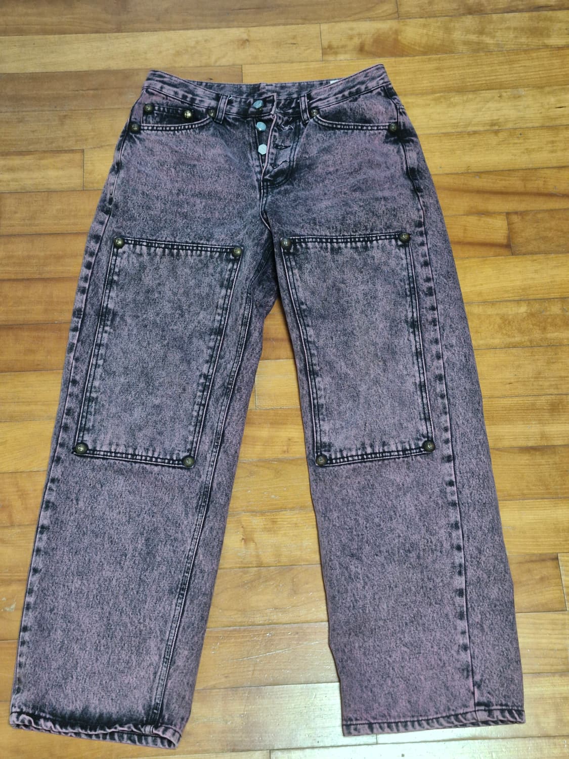 (1) 떠그클럽 더블니 팬츠 퍼플 상품이미지1