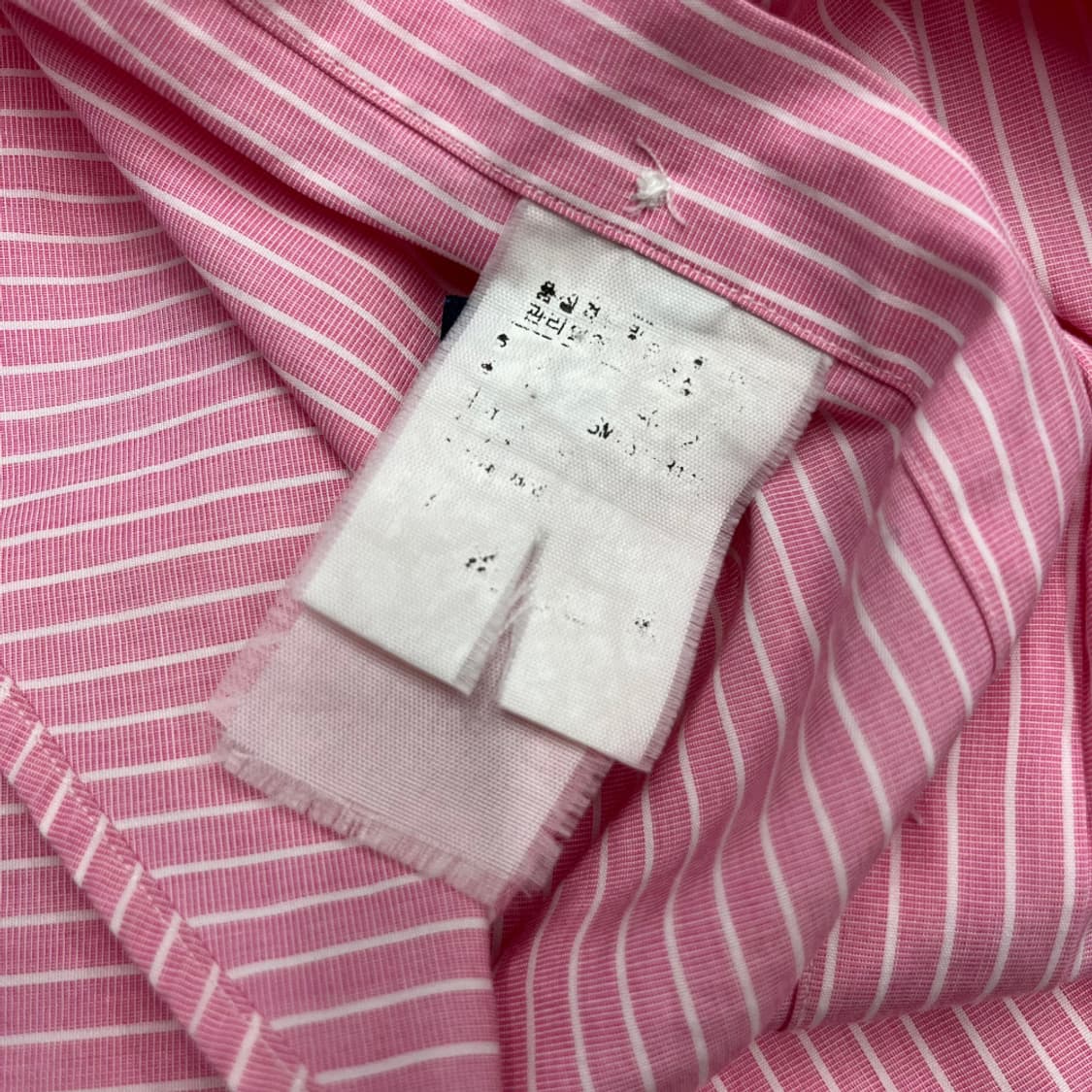 폴로 랄프로렌 애쉬블루포니 화이트 단가라 딸기우유맛 셔츠 16 상품이미지6